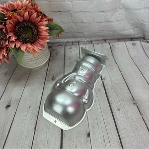 vintage 1985 wilton snowman cake pan mold holiday christmas winter birthday